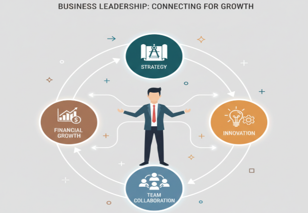 Business leadership connecting for growth