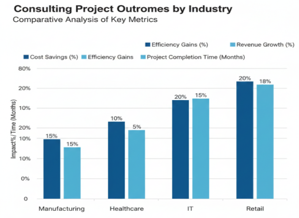 consulting project outromes by industry